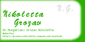 nikoletta grozav business card